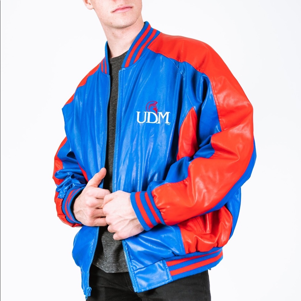 UofDETROIT MERCY STEVE&BARRY’S LEATHER BOMBER